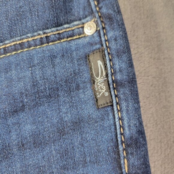 Silver Jeans Co. Womens Suki Skinny Crop Jeans‎ 31 Blue Curvy Mid-Rise NWT Vibe - Picture 4 of 13